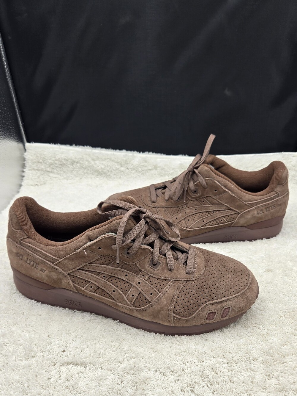 Asics Men's Brown Suede Athletic Sneakers